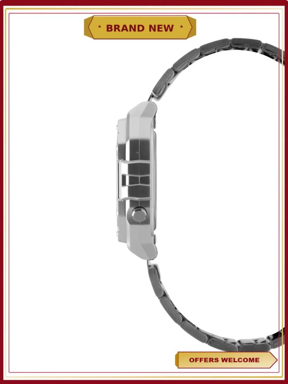 Heavy Metal Digital Watch - Stopwatch, LED Backlight, 7-Year Battery